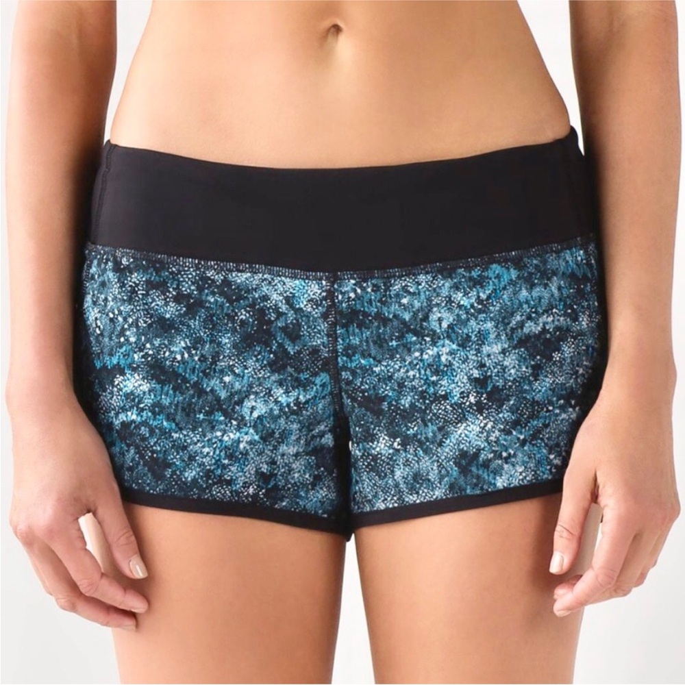 Lululemon Speed Short 2.5” Fairisle Multi Black Size 6